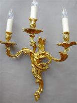 Paire d'appliques Louis XV en bronze doré