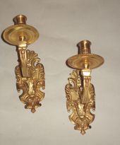 A regence style pair of wall sconces
