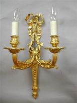 A pair louis XVI style giltbronze sconces