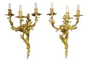 A pair of Louis XV style sconces