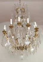 Louis XV style crystal pendants chandelier