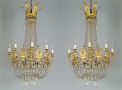 A pair of Empire cristal chandelier