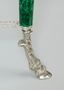 Table Russe en Argent, malachite et pierres Ornementales pied