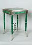 Table Russe en Argent, malachite et pierres Ornementales