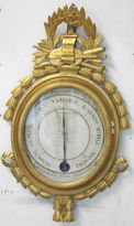 A giltwood barometer Louis XVI period, circa 1780