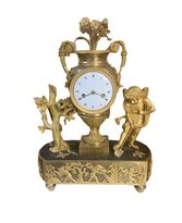 Gardener ormolu clock empire period. XIXth century