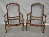 A pair of beechwood armchairs 