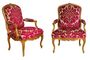 A pair of Louis XV beechwood armchairs, stamped by I.GOURDIN, 18th century.