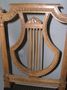 Paire de chaises lyre en bois naturel