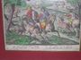 Gravure de chasse: La chasse aux cerfs avec lasso