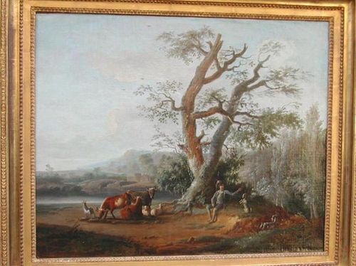 Pillement JB - Scene de Genre - Paysage - Ecole Française XVIIIeme