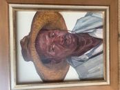 Le Passeur de Belo sur Tsiribihina, Janvier 1953, Huile sur carton signée Robert Fernier
