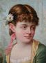 Portrait de jeune femme à la rose